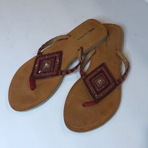 WBA Collection beaded and sequin sandals size 8